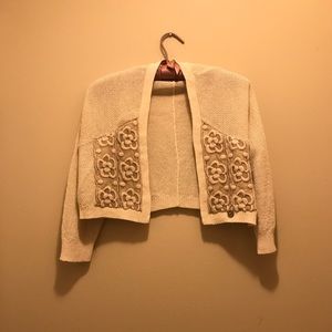 Knitted & Knotted Anthropologie cropped cardigan